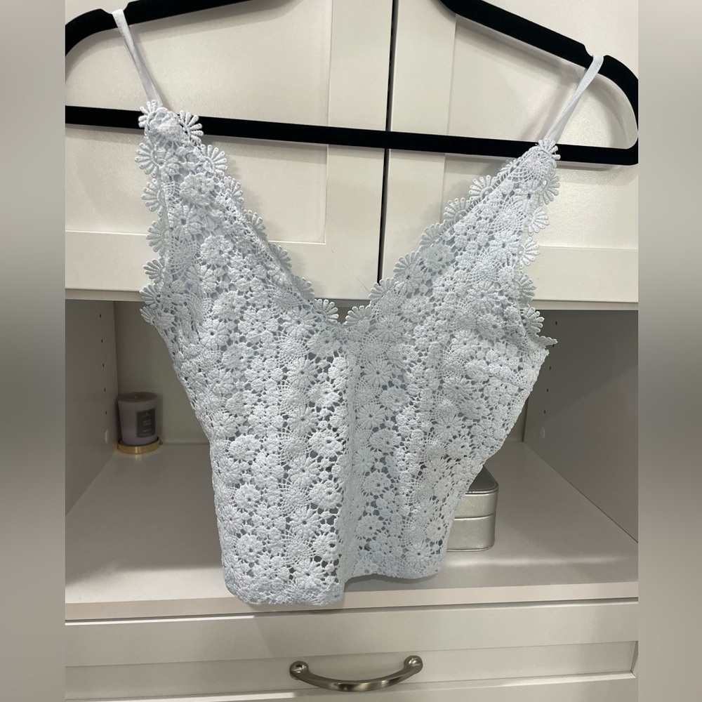 H&M crochet cropped tank